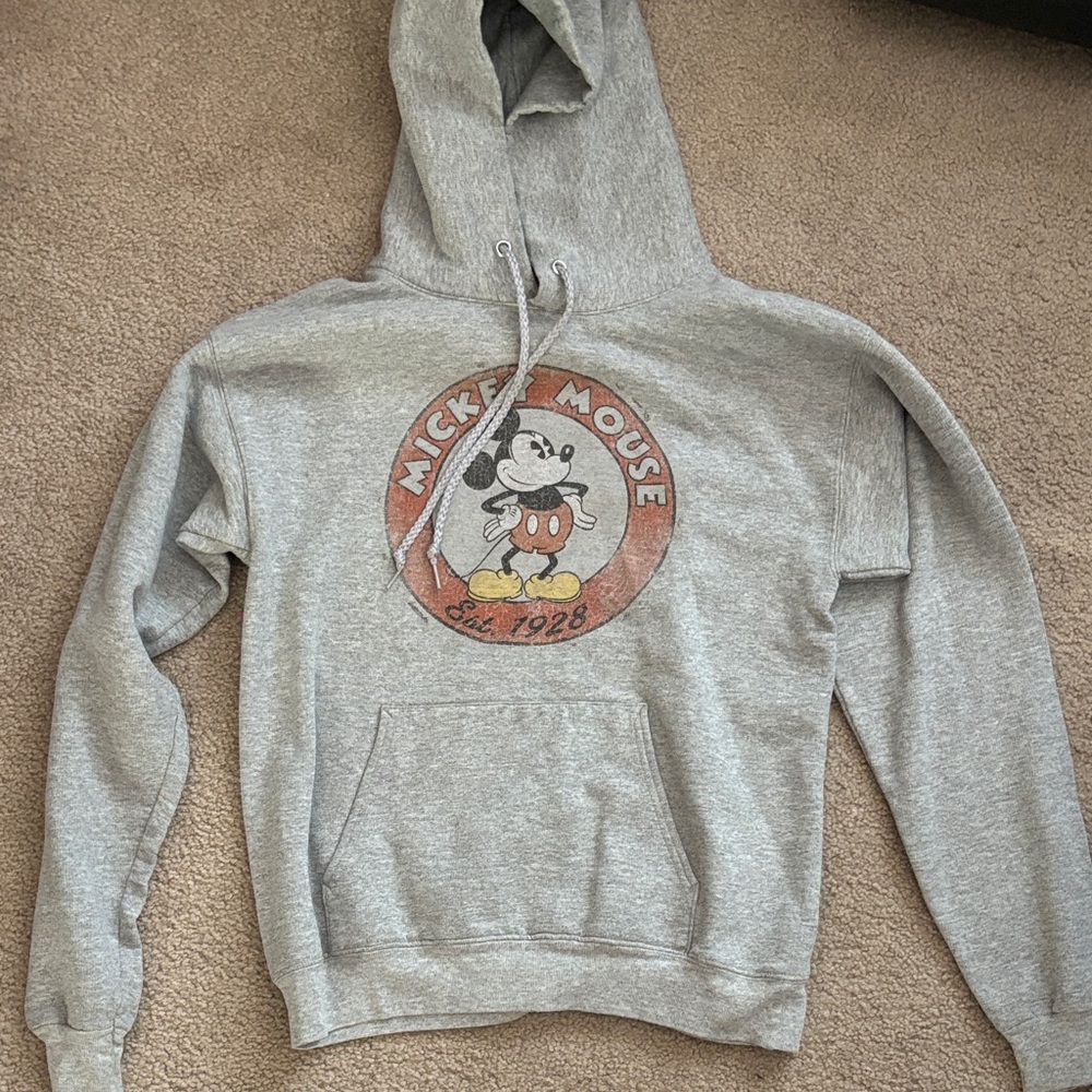 Disney Gray Mickey Mouse Men's Hoodie